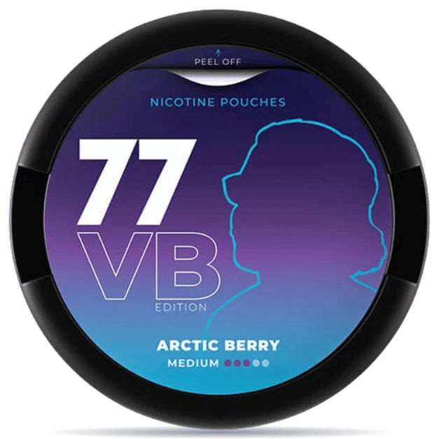 77 Arctic Berry Medium nicotine pouch can