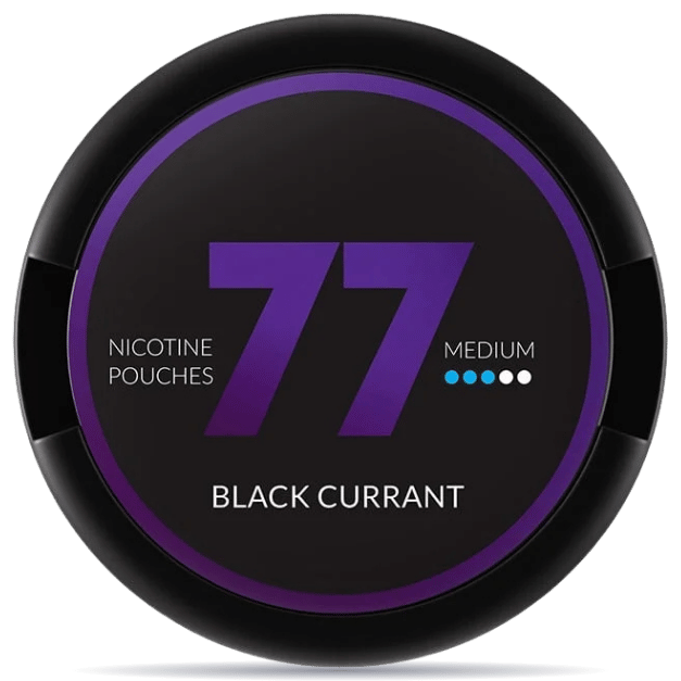 77 Black Currant Medium nicotine pouch can