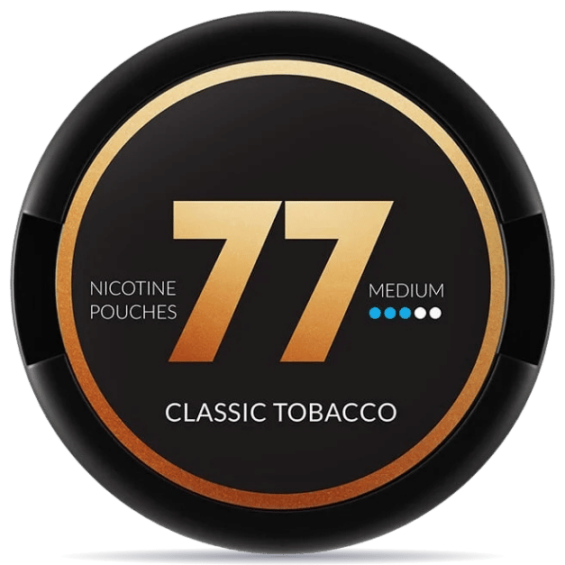 77 Classic Tobacco Medium nicotine pouch can