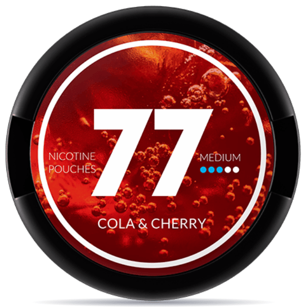 77 Cola Cherry Medium nicotine pouch can