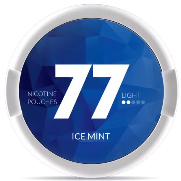 77 Ice Mint Light nicotine pouch can