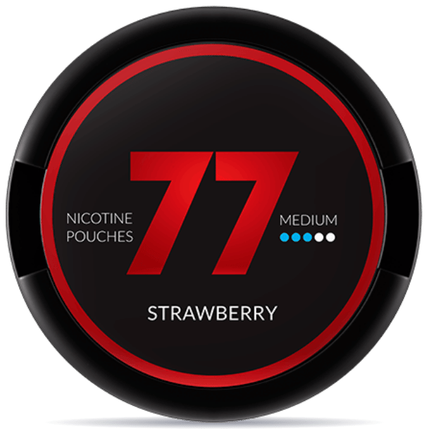 77 Strawberry Medium nicotine pouch can