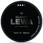 LEWA Classic Tobacco nicotine pouches can – tobacco-free, classic tobacco flavor, large white pouches