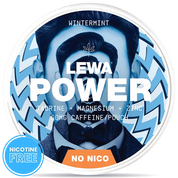 LEWA Power Wintermint nicotine free pouches can – no nicotine, caffeine, fresh wintermint flavor