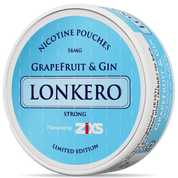LONKERO Grapefruit and Gin 16mg nicotine pouches can strong limited edition