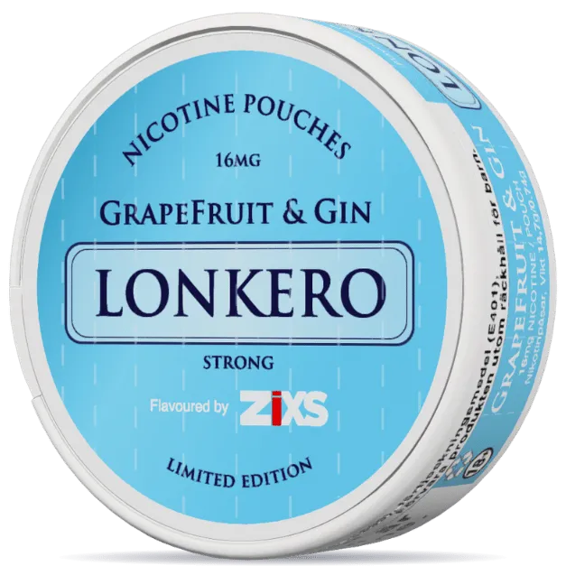 LONKERO Grapefruit and Gin 16mg nicotine pouches can strong limited edition