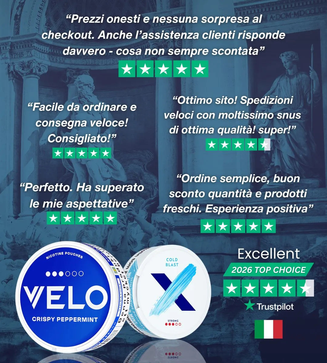 Recensioni Nicotinos Italia – consegna rapida e clienti soddisfatti